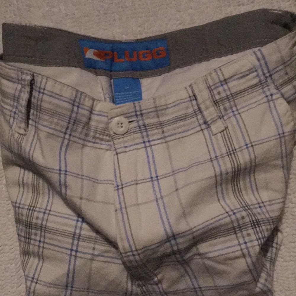 plugg plaid cargo short